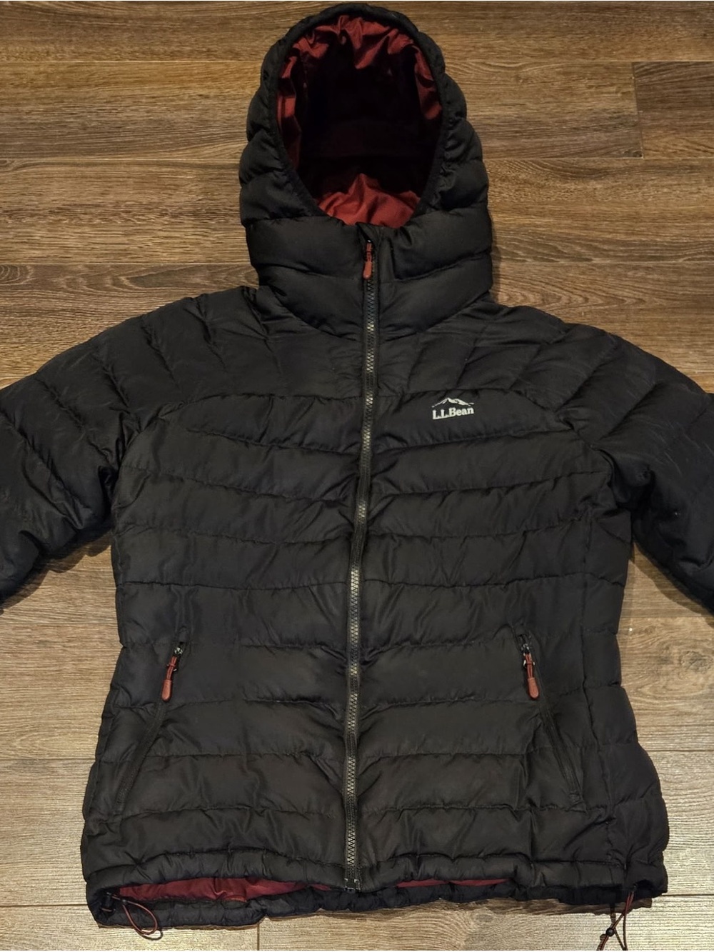 L.L.Bean Women’s 650 DownTek Down Puffer Jacket – Black – Size M